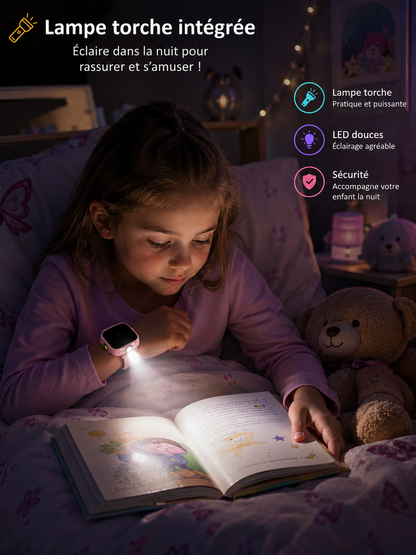 Moon Dream PlayWatch — Montre Enfant 22 Jeux, Caméra HD & Suivi Sommeil