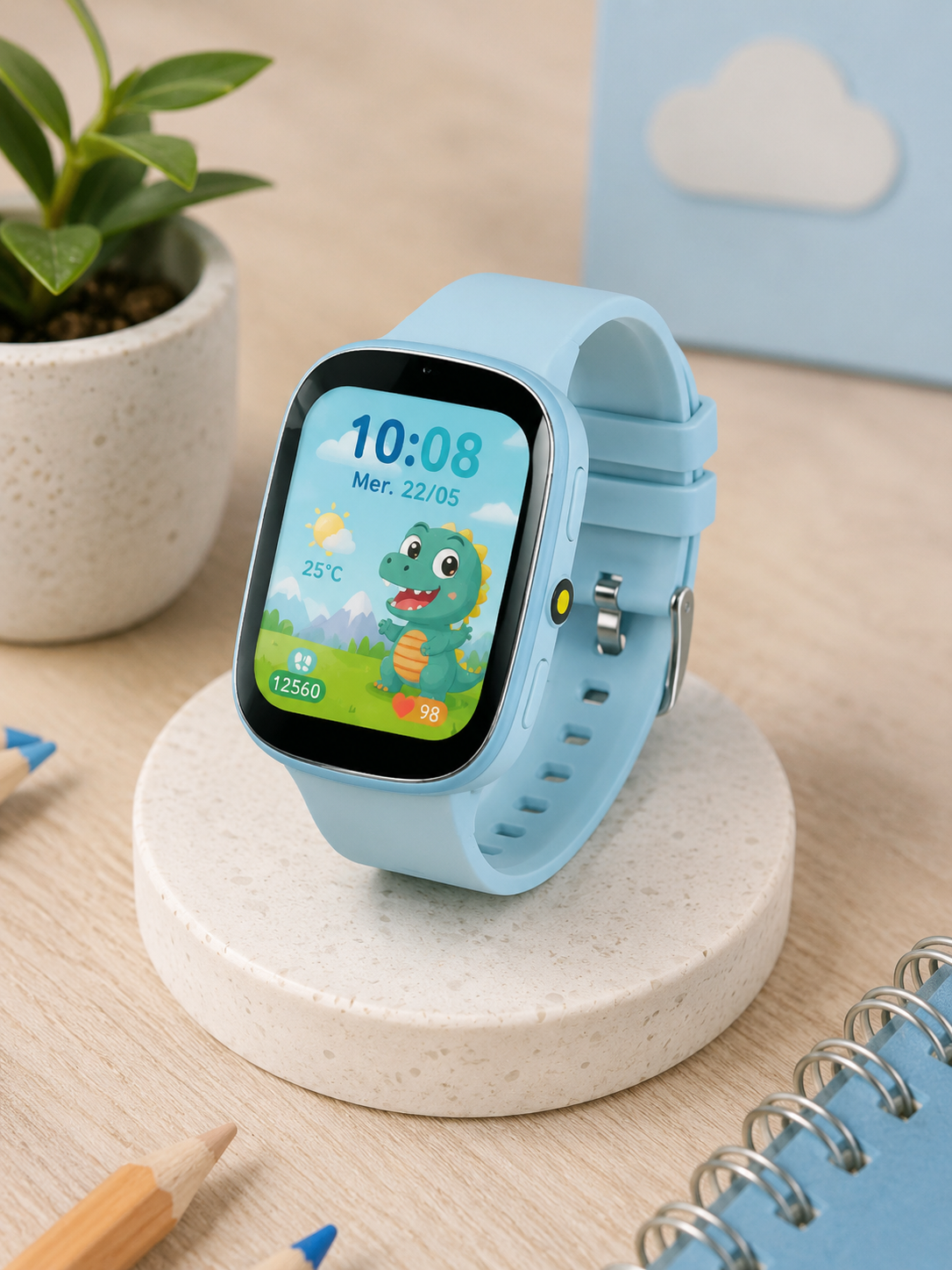 Moon Dream PlayWatch — Montre Enfant 22 Jeux, Caméra HD & Suivi Sommeil