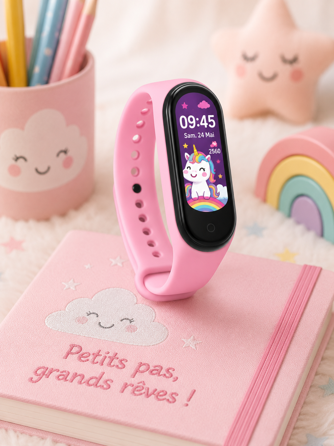 Montre Enfant Kawaii Moon Dream | Digital, Silicone, Sport & École