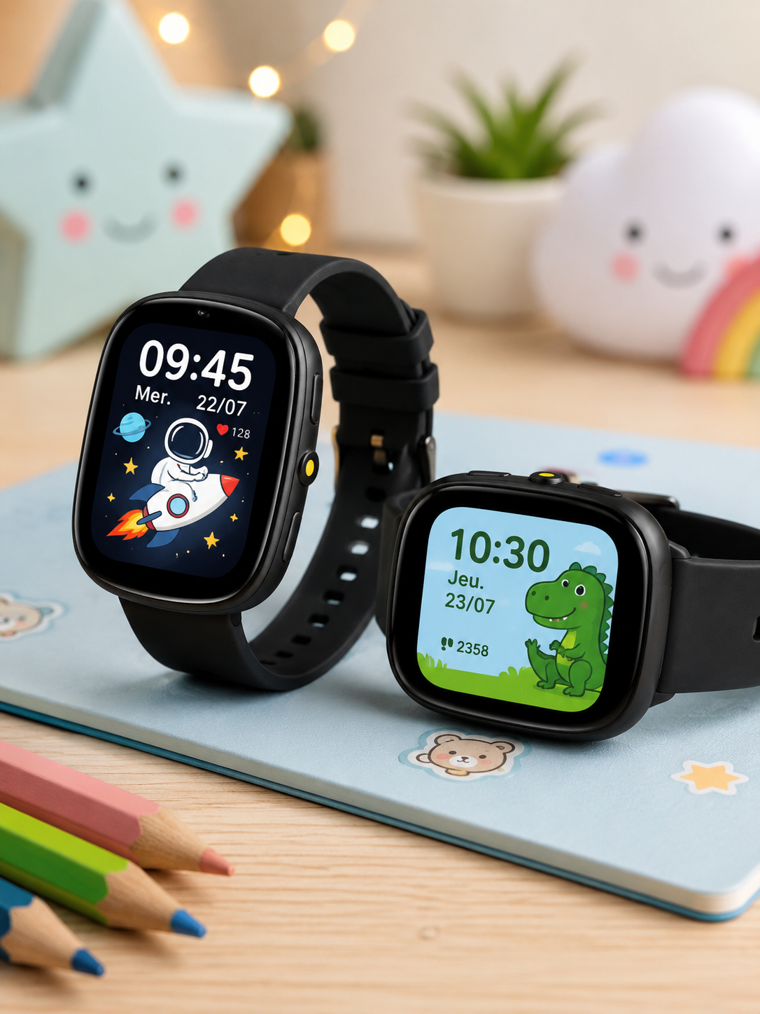 Moon Dream PlayWatch — Montre Enfant 22 Jeux, Caméra HD & Suivi Sommeil