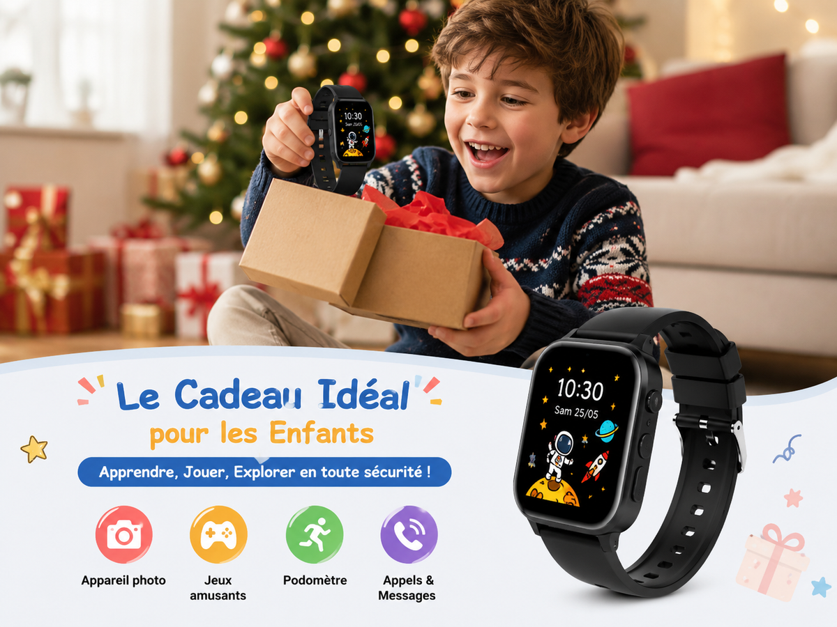 Moon Dream – Montre Connectée Enfant 5-12 Ans | 26 Jeux, Appareil Photo & MP3