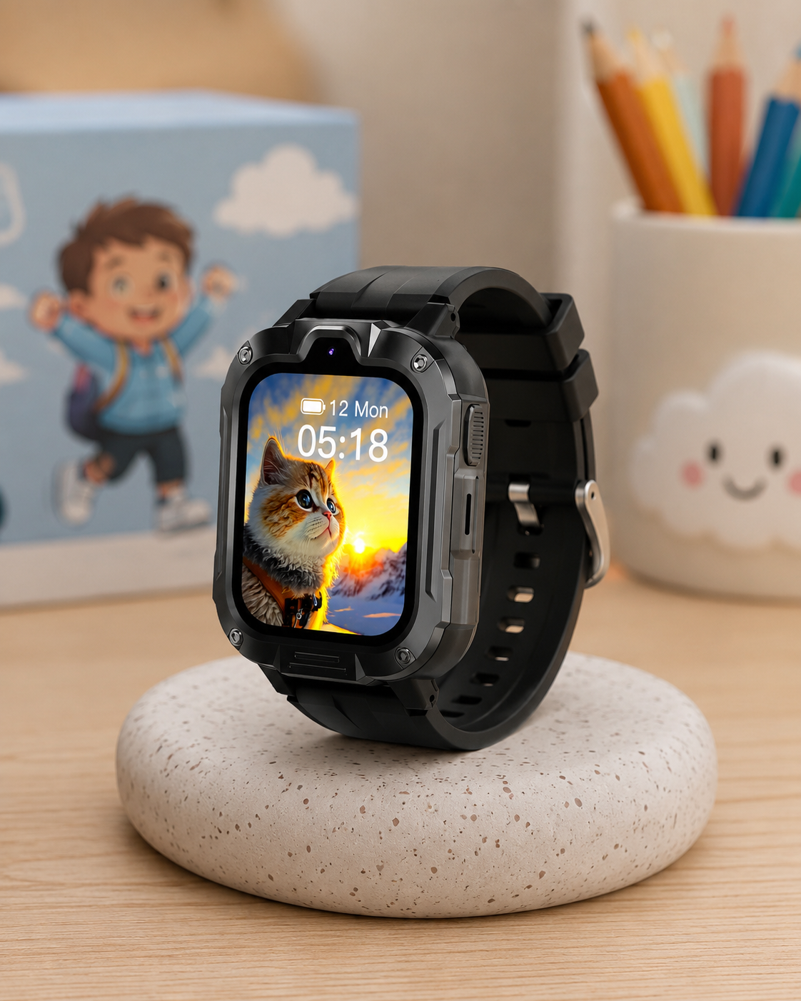 Moon Dream – Montre Connectée Enfant 4G | Batterie 800 mAh, VoLTE HD, GPS & Compatible Monde Entier