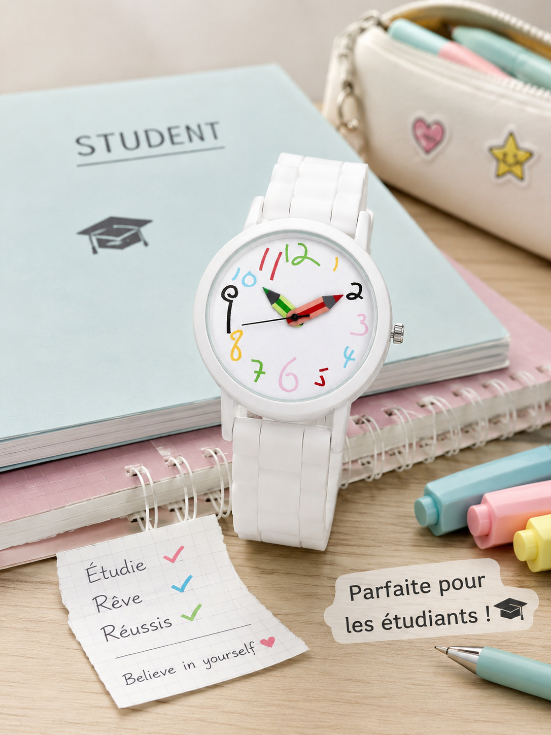 Moon Dream – Montre Enfant & Femme Silicone Jelly | Quartz, 9 Coloris, Style Casual