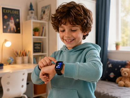 Moon Dream – Montre Connectée Enfant 4G | Batterie 700 mAh, GPS, Appel Vidéo & 7 Jeux Offerts