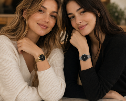Moon Dream | Montre Ultra-Fine Femme — Bracelet Maille Léopard Quartz Minimaliste Luxe