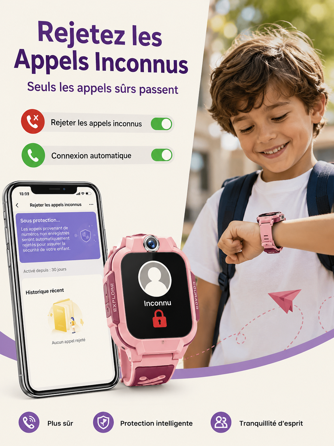 Moon Dream – Montre Connectée Enfant Premium | imoo Z3 GPS 4G, Écran OLED HD & Étanche 20m