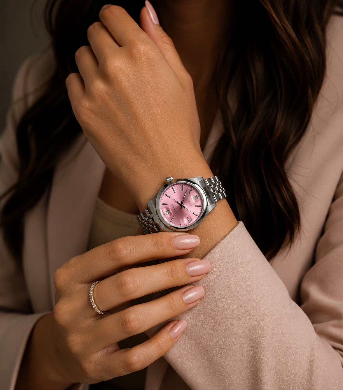 Moon Dream – Montre Femme 28mm Tourbillon | Mécanique Automatique, Acier Doré Rose