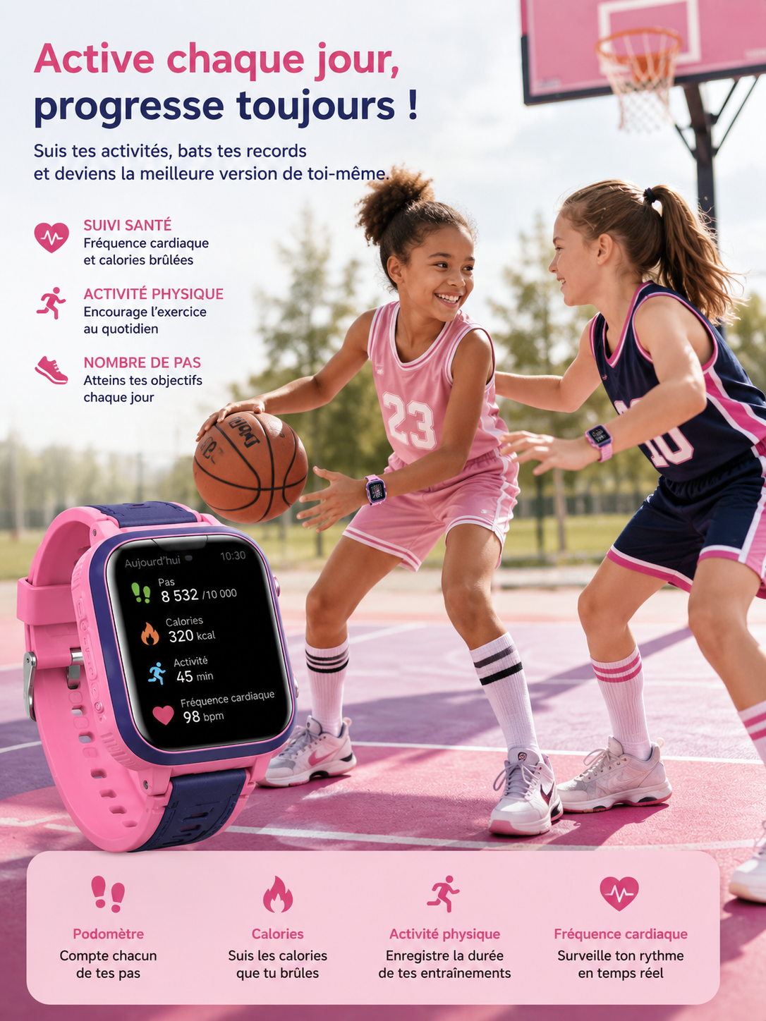 Moon Dream Kids Watch LT21 — Montre Connectée 4G Enfant | GPS | Appel Vidéo | SOS | IP67