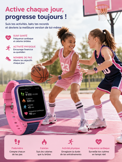 Moon Dream Kids Watch LT21 — Montre Connectée 4G Enfant | GPS | Appel Vidéo | SOS | IP67