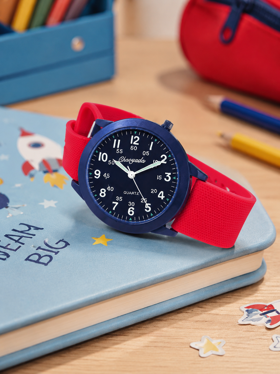 Moon Dream SchoolWatch — Montre Enfant Quartz Examen Aiguilles Lumineuses
