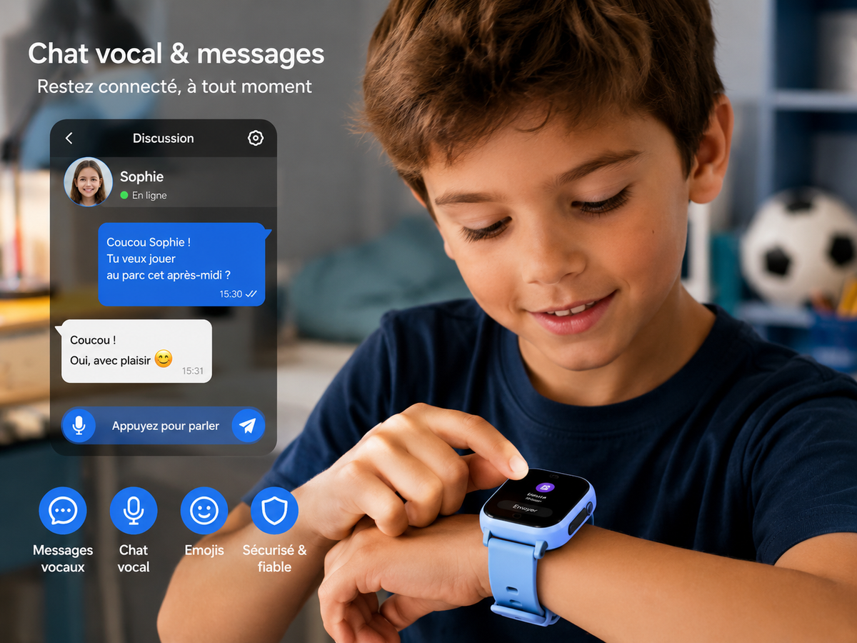 Moon Dream – Montre Connectée Enfant GPS SOS | Appel Vidéo HD, Carte SIM & Écouteurs