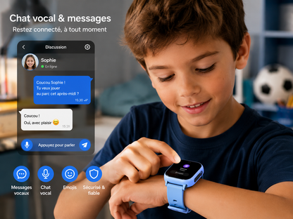 Moon Dream – Montre Connectée Enfant GPS SOS | Appel Vidéo HD, Carte SIM & Écouteurs