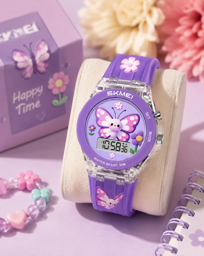 Moon Dream | Montre Digitale Enfant SKMEI 2646 — Cartoon Waterproof 30M Alarme LED Fille & Garçon
