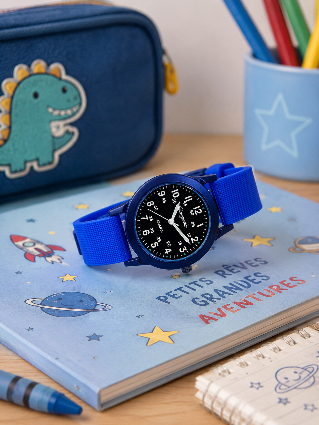 Moon Dream SchoolWatch — Montre Enfant Quartz Examen Aiguilles Lumineuses