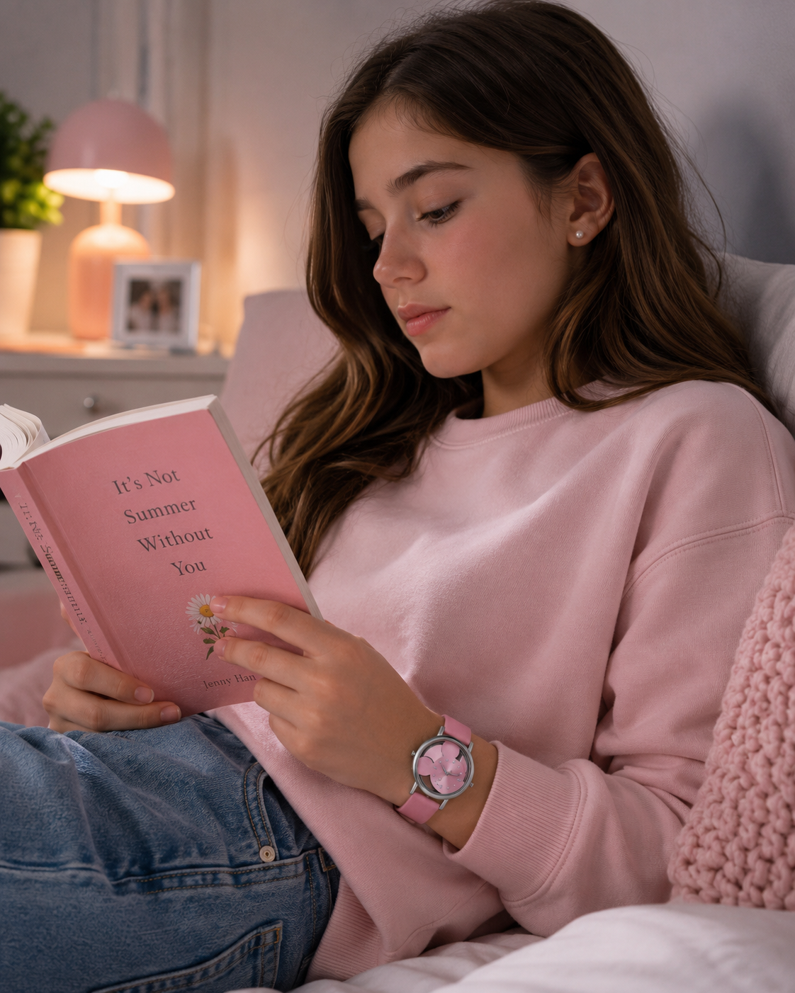 Moon Dream | Montre Cartoon adolescente — Cadran Sans Chiffres Bracelet Cuir Fille & Garçon