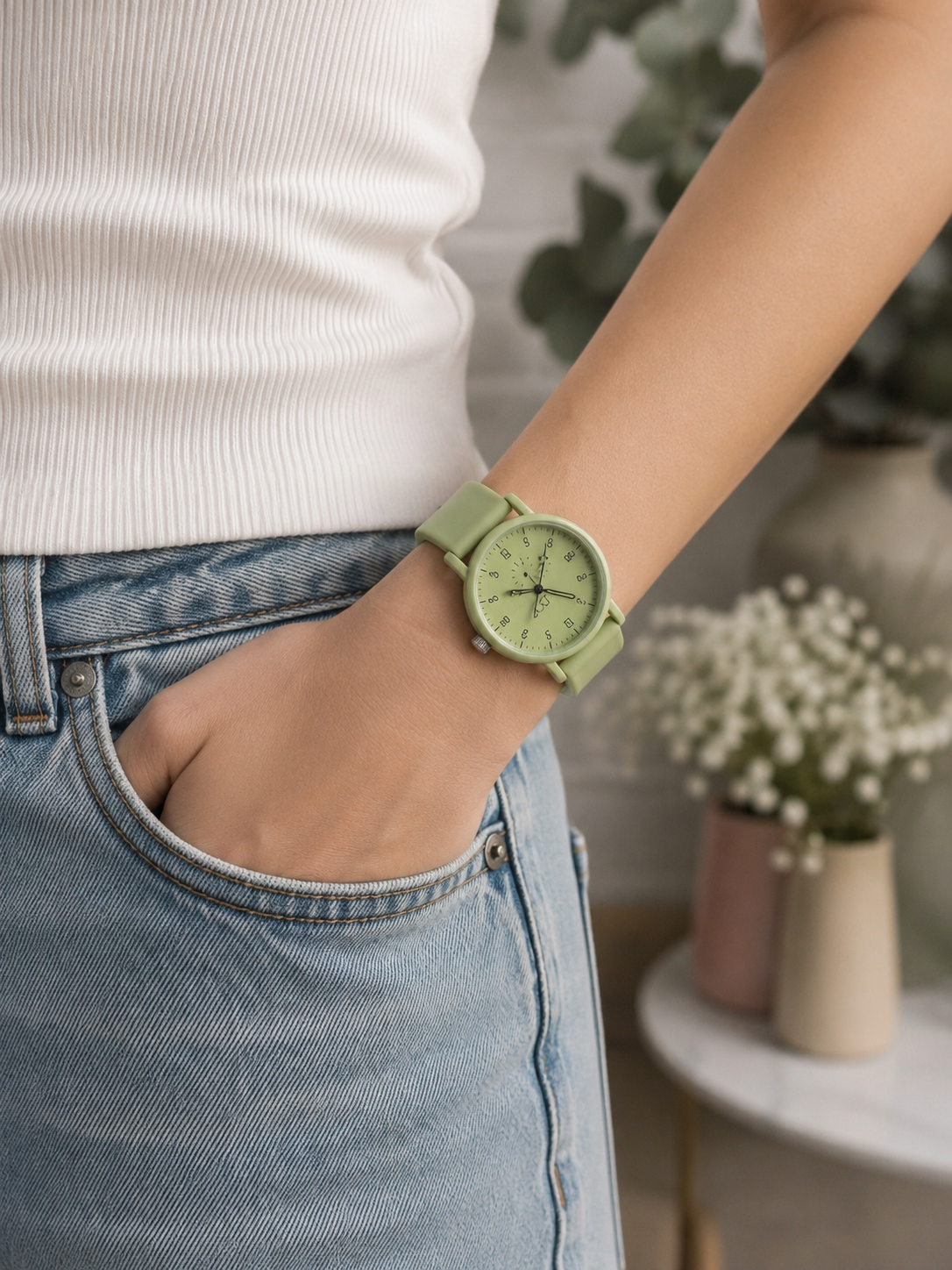 Moon Dream StyleWatch — Montre “ Adolescente ”Fashion Minimaliste Quartz Silicone