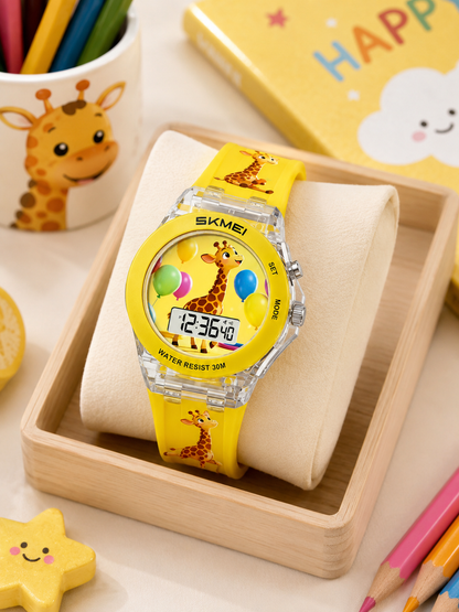 Moon Dream | Montre Digitale Enfant SKMEI 2646 — Cartoon Waterproof 30M Alarme LED Fille & Garçon