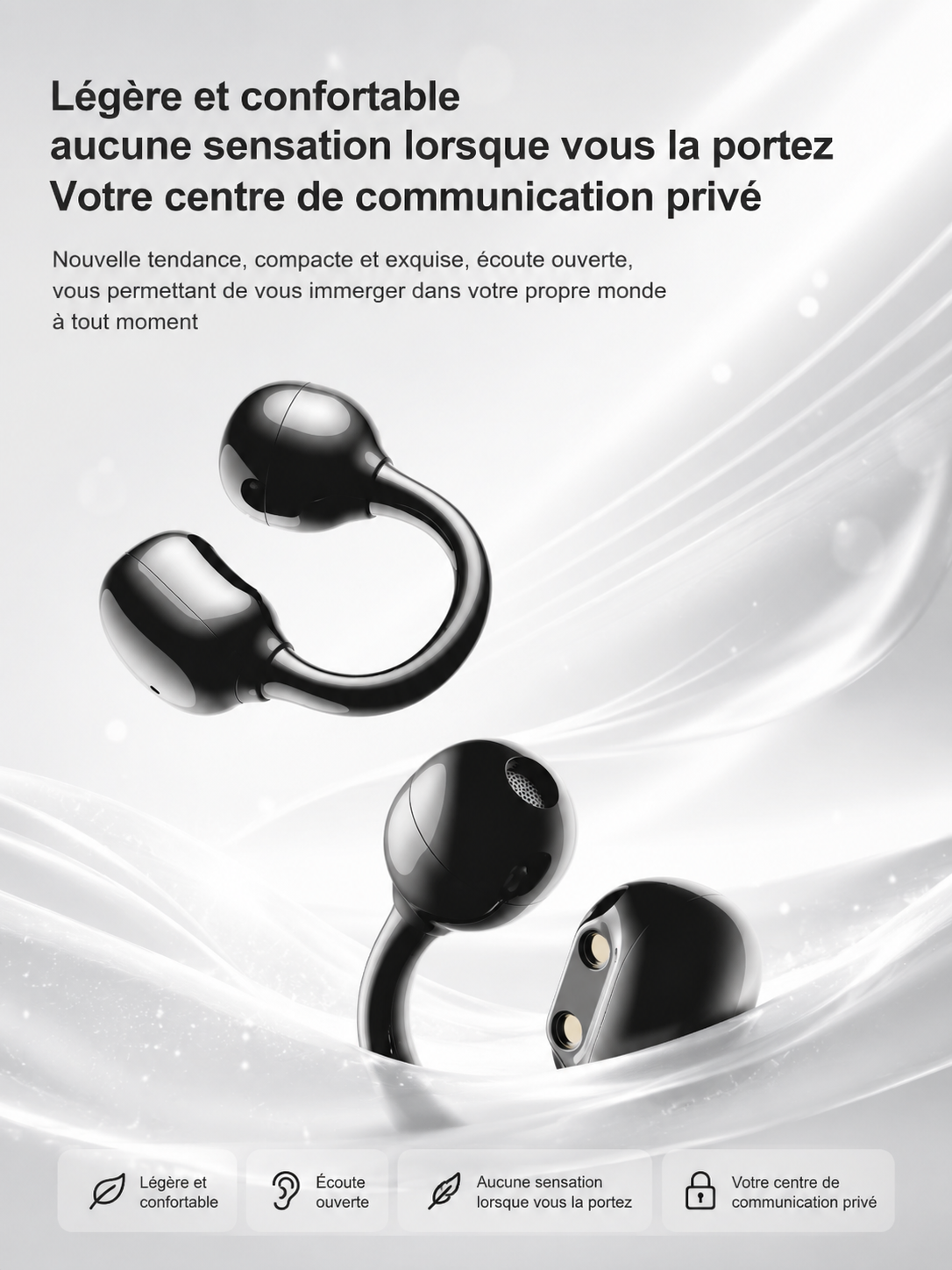 Moon Dream – Montre Connectée 2-en-1 + Écouteurs Open-Back | Écran HD 2,01", Appel Bluetooth, 15 Jours