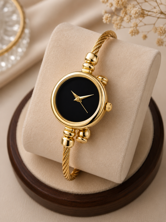 Moon Dream – Coffret Duo Montres Femme Bracelet Doré | Quartz Élégant