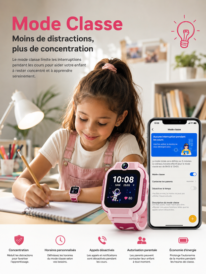 Moon Dream – Montre Connectée Enfant Premium | imoo Z3 GPS 4G, Écran OLED HD & Étanche 20m