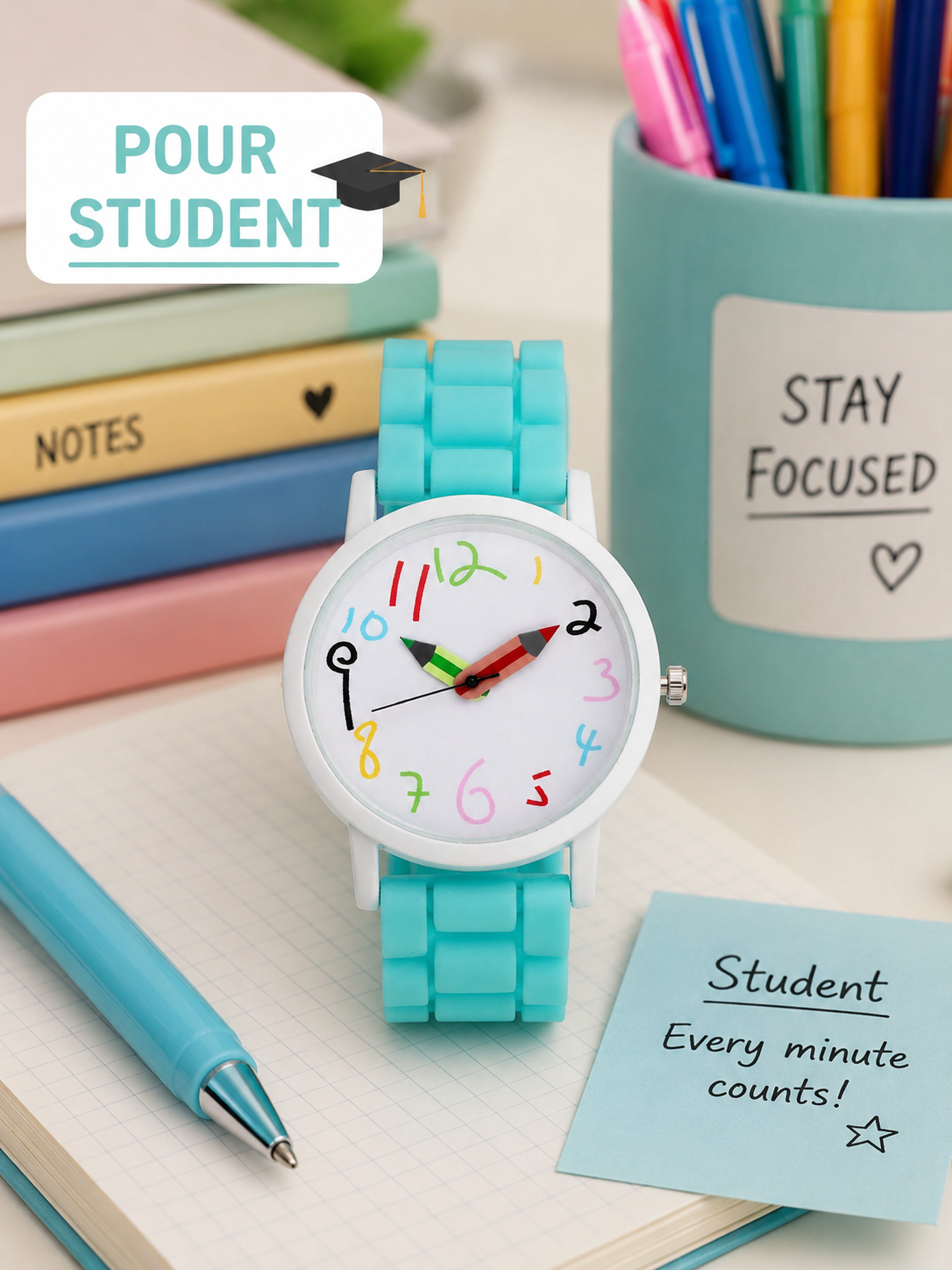 Moon Dream – Montre Enfant & Femme Silicone Jelly | Quartz, 9 Coloris, Style Casual