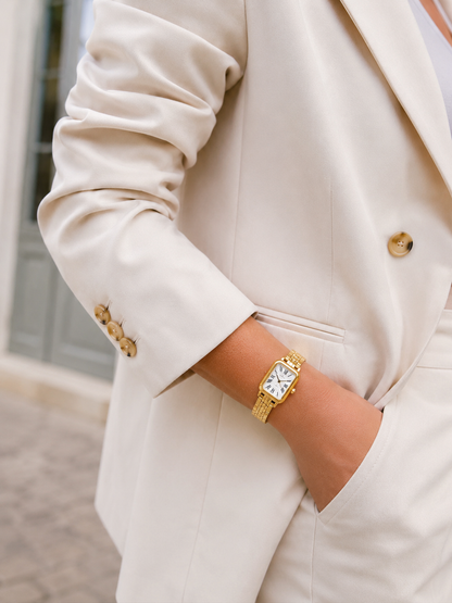 Moon Dream – Montre Femme Mini Luxe | Acier Inoxydable Doré, Mouvement Automatique