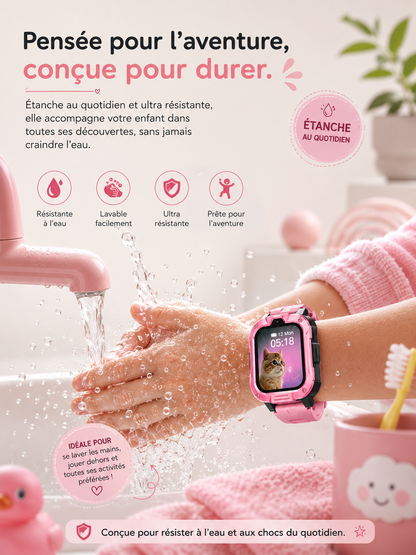 Moon Dream – Montre Connectée Enfant 4G | Batterie 800 mAh, VoLTE HD, GPS & Compatible Monde Entier