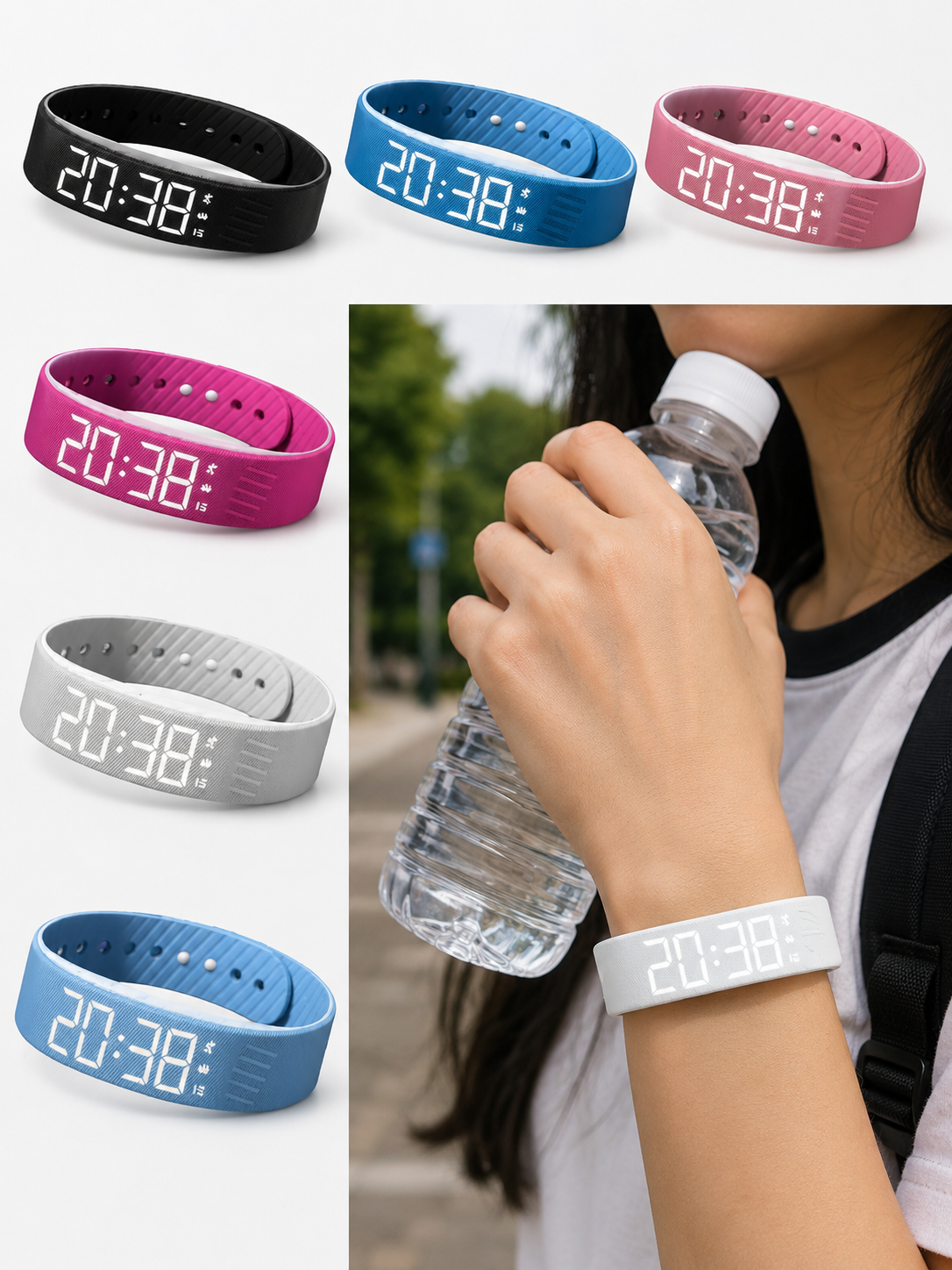 Moon Dream – Bracelet Alarme Vibrant Enfant & Ado | Réveil Silicone, Suivi Sommeil, 9 Coloris