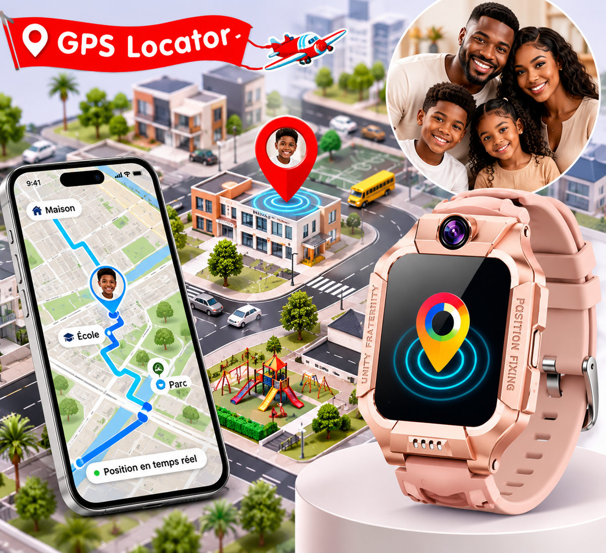 Moon Dream – Montre Connectée Enfant GPS & SOS | Carte SIM, Appels & Caméra 13 MP