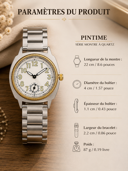Moon Dream – Montre Femme Quartz Minimaliste | Bracelet Acier, Style Niche & Raffiné