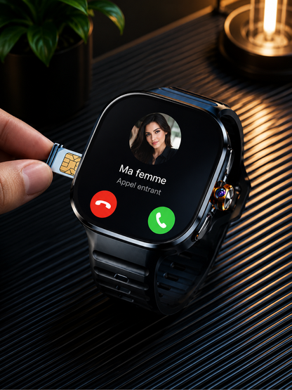 Moon Dream Smartwatch Android Premium — AMOLED 2,4" | 4G/5G | Caméra 13MP | GPS | Google Play