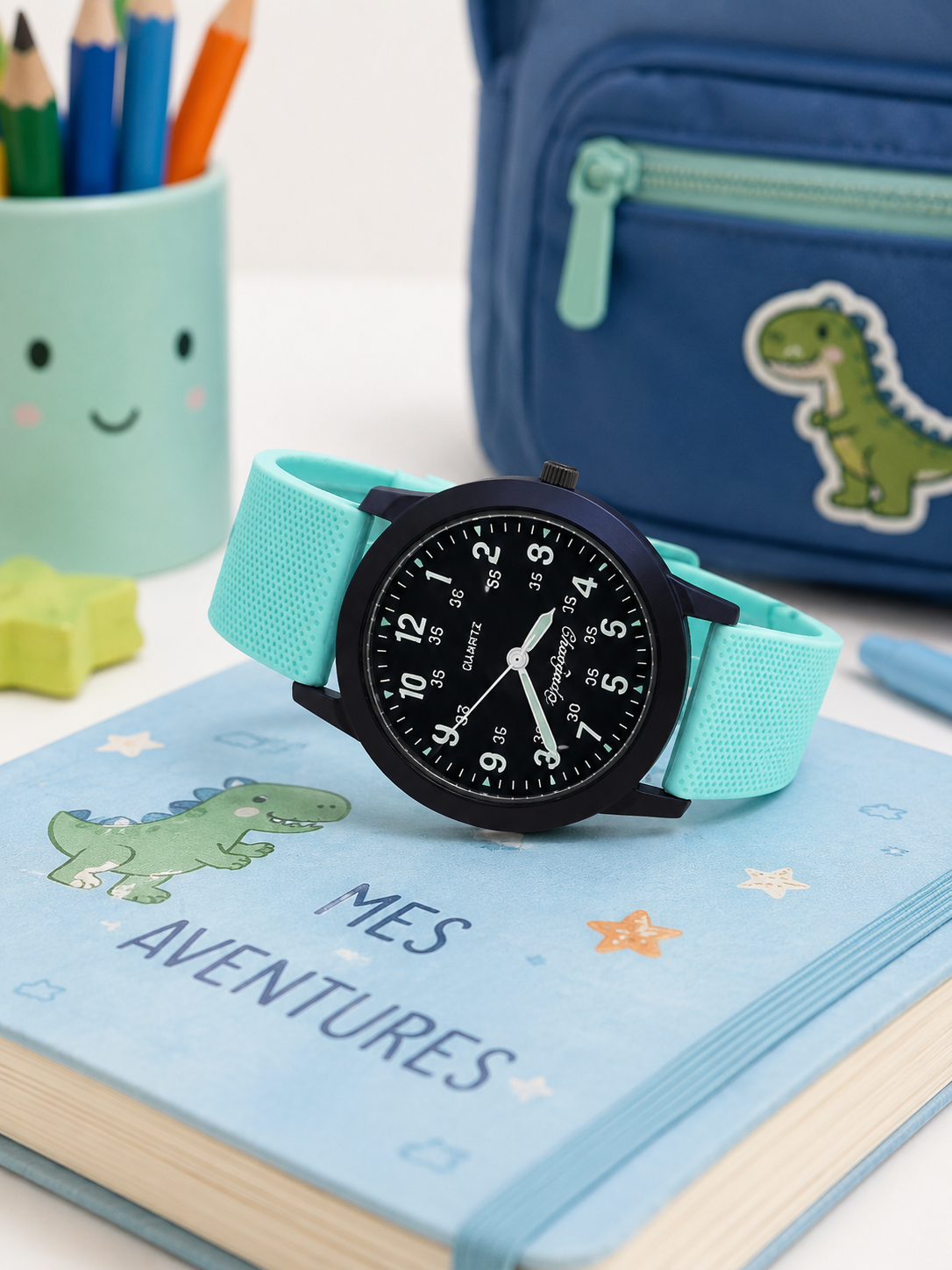 Moon Dream SchoolWatch — Montre Enfant Quartz Examen Aiguilles Lumineuses
