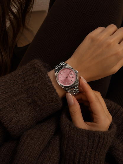 Moon Dream – Montre Femme 28mm Tourbillon | Mécanique Automatique, Acier Doré Rose