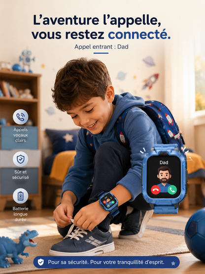 Moon Dream – Montre Connectée Enfant 4G | Batterie 800 mAh, VoLTE HD, GPS & Compatible Monde Entier