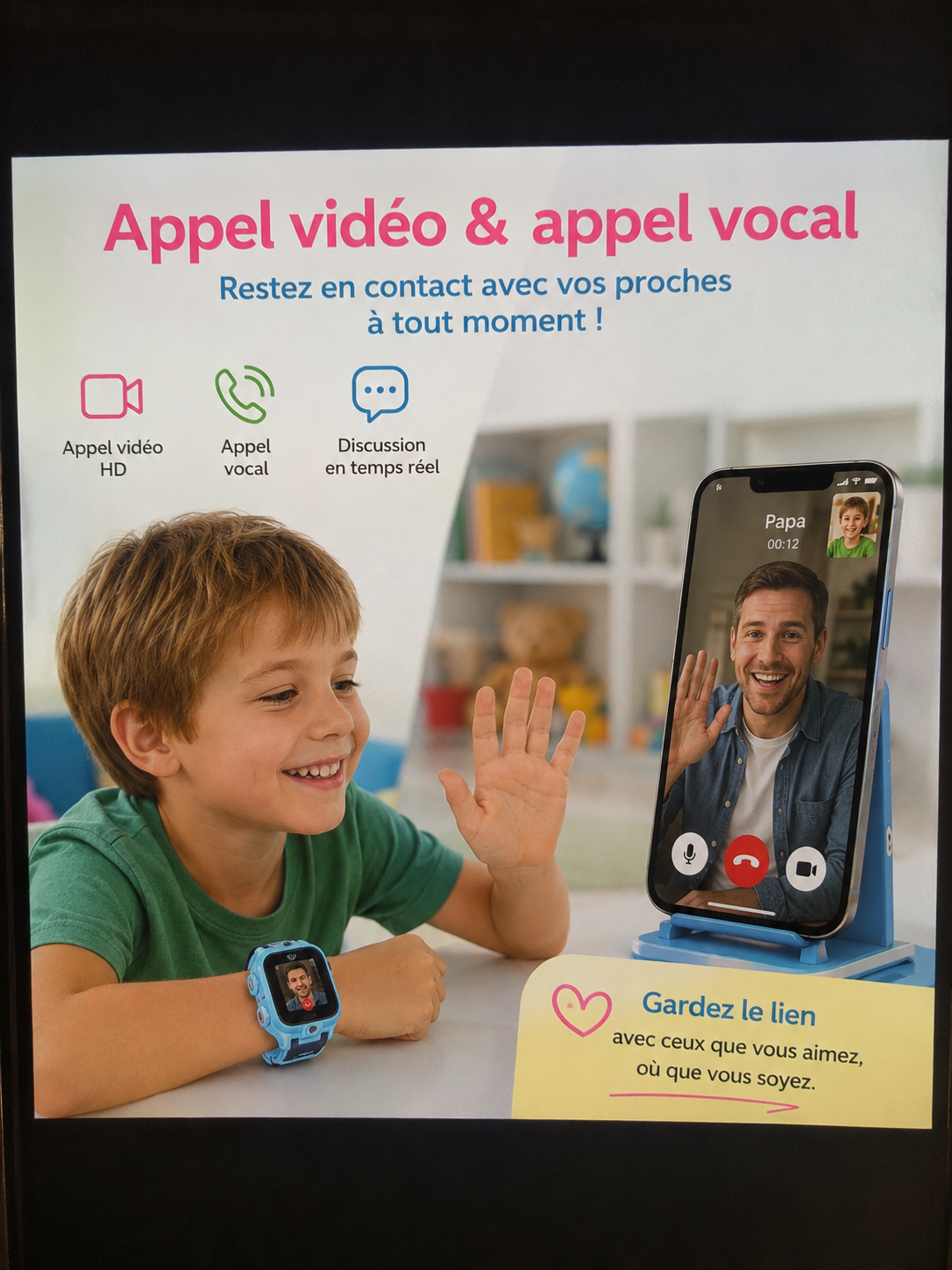 Moon Dream – Montre Connectée Enfant Premium | imoo Z3 GPS 4G, Écran OLED HD & Étanche 20m