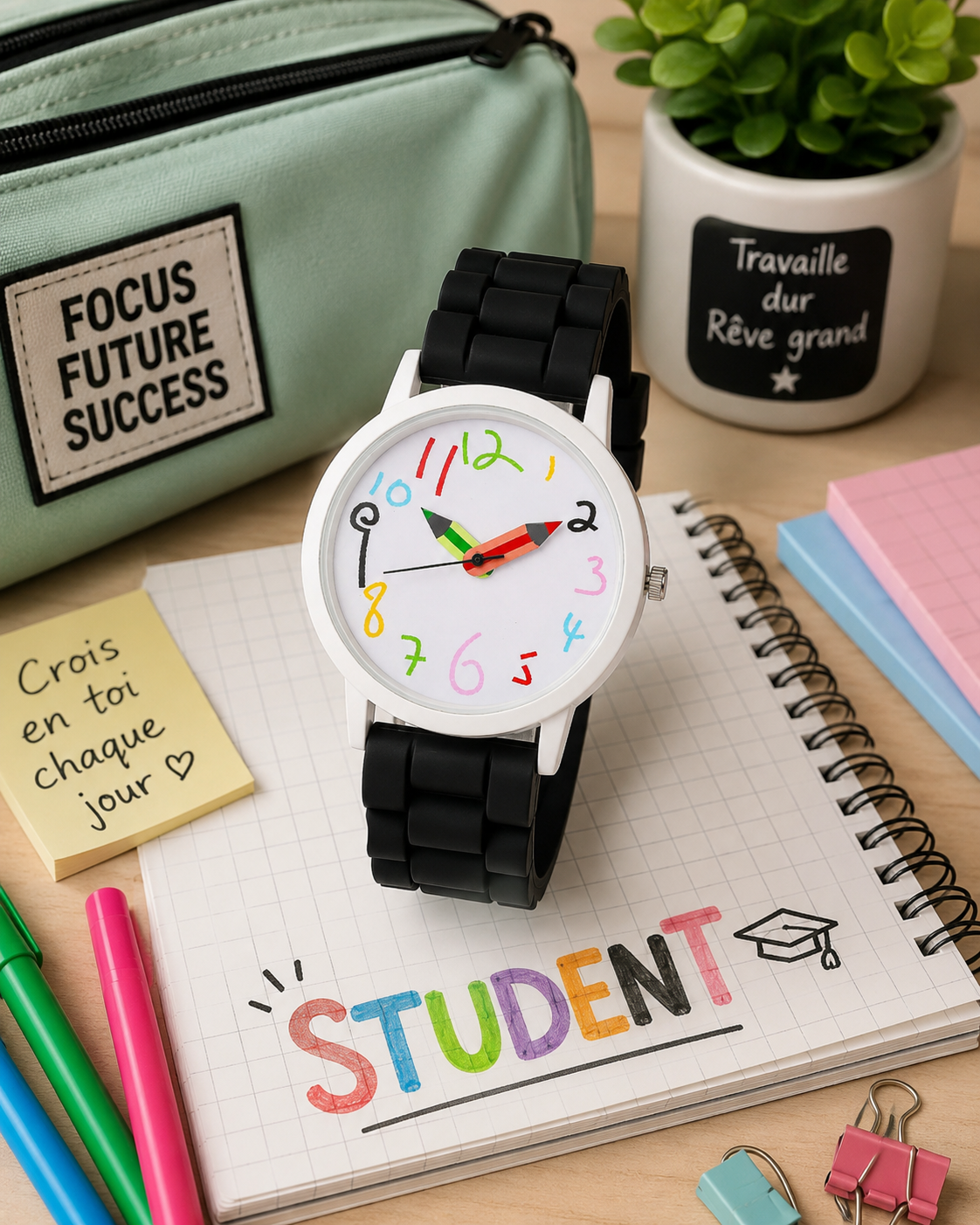 Moon Dream – Montre Enfant & Femme Silicone Jelly | Quartz, 9 Coloris, Style Casual