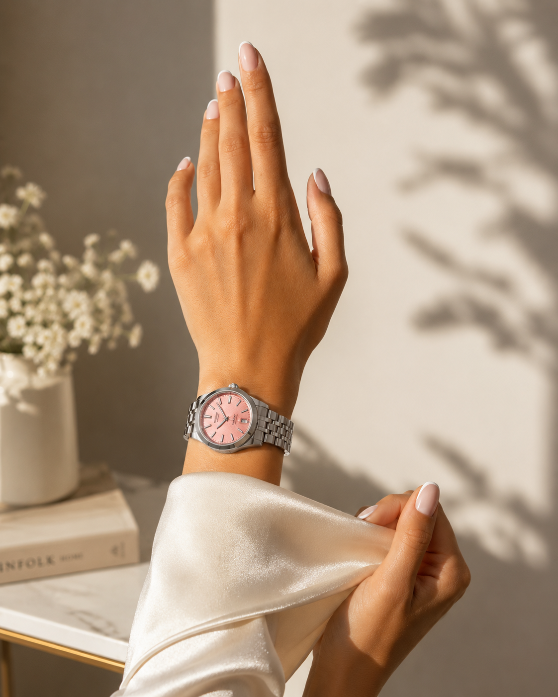 Moon Dream – Montre Femme 28mm Tourbillon | Mécanique Automatique, Acier Doré Rose