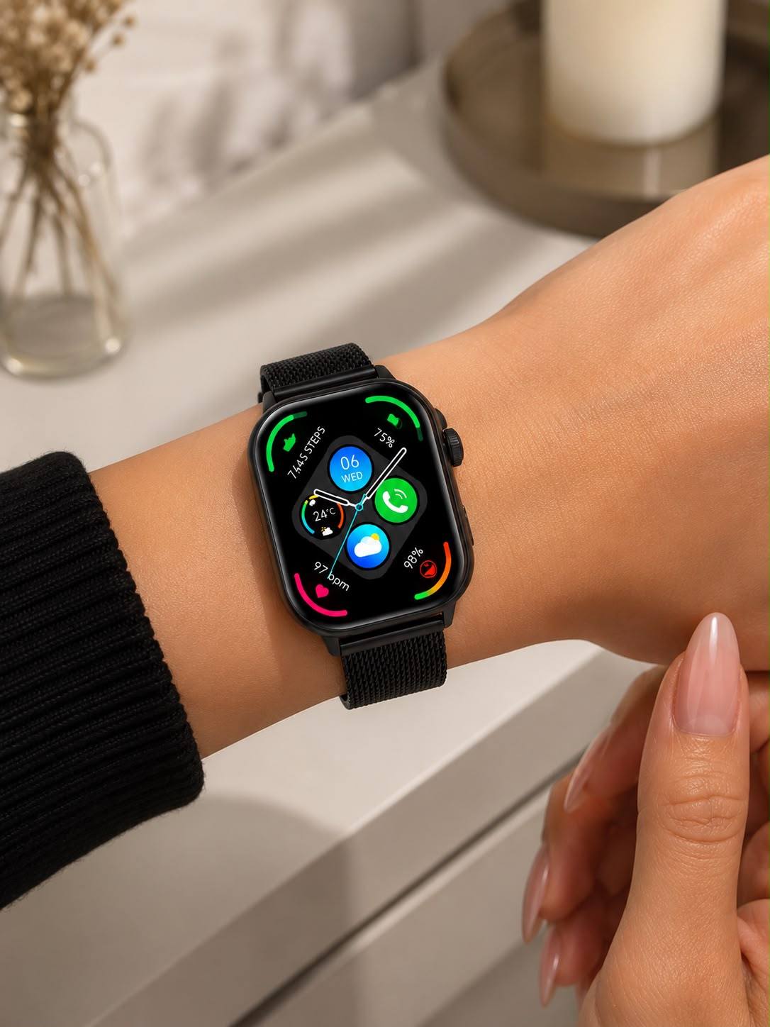 Montre Connectée GPS 2026 – Écran HD 2.01", Appels Bluetooth, IP68, 178+ Sports
