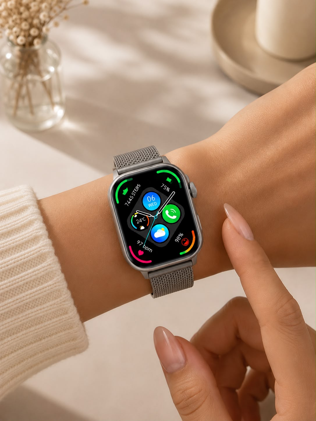 Montre Connectée GPS 2026 – Écran HD 2.01", Appels Bluetooth, IP68, 178+ Sports
