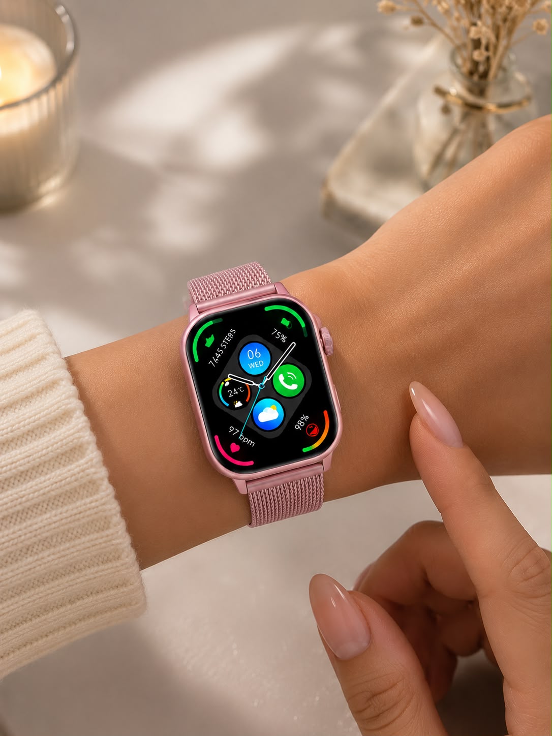 Montre Connectée GPS 2026 – Écran HD 2.01", Appels Bluetooth, IP68, 178+ Sports