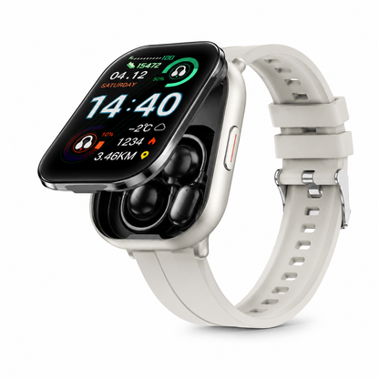 Moon Dream – Montre Connectée 2-en-1 + Écouteurs Open-Back | Écran HD 2,01", Appel Bluetooth, 15 Jours