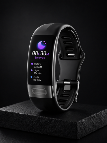 Moon Dream – Bracelet Connecté Santé ECG+PPG | Fréquence Cardiaque, Tension & SpO2