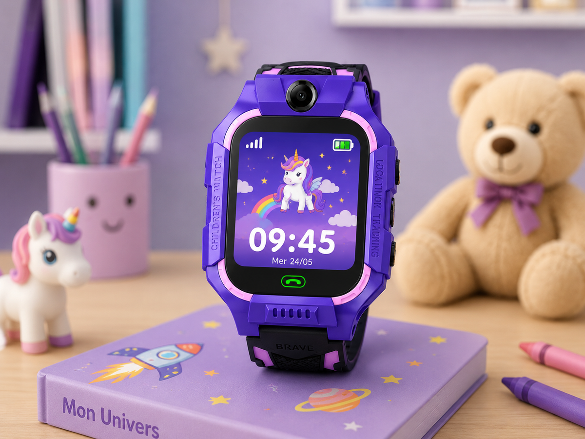 Moon Dream – Montre Connectée Enfant GPS & SOS | Carte SIM, Appels & Caméra 13 MP