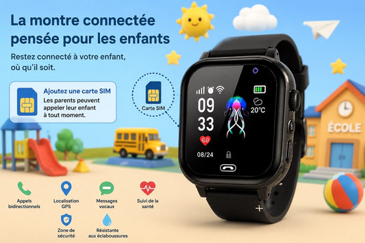 Moon Dream – Montre Connectée Enfant GPS & SOS | Carte SIM, Appels & Caméra 13 MP
