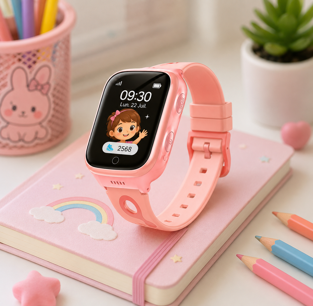 Moon Dream KidWatch 4G — Montre Connectée Enfant GPS & Appel Vidéo