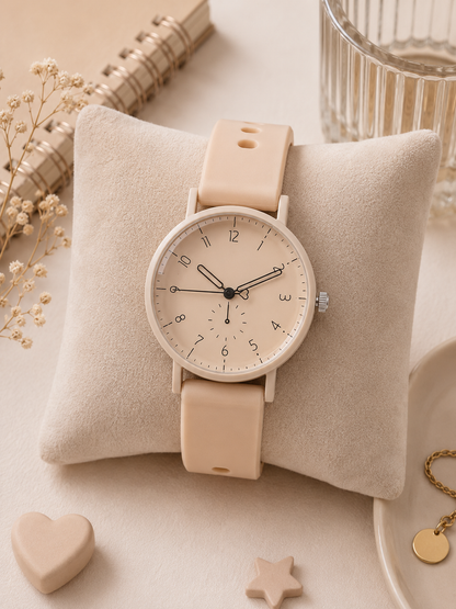 Moon Dream | Montre Quartz Femme “ Adolescente”– Style Minimaliste & Casual Chic