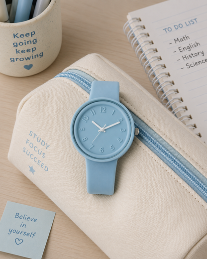 Montre Quartz Fashion adolescente – Bracelet Silicone Coloré | Moon Dream