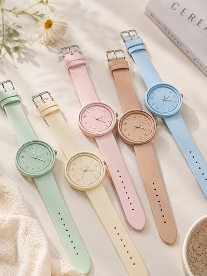 Montre Quartz Fashion adolescente – Bracelet Silicone Coloré | Moon Dream