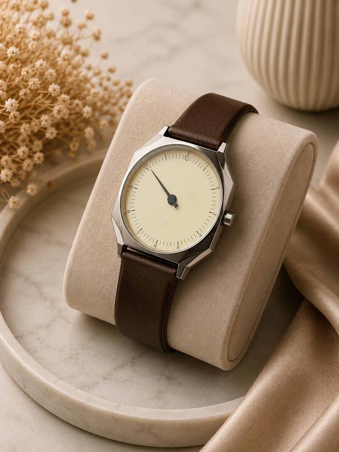 Moon Dream – Montre Homme Vintage Quartz | Design Rare, Bracelet Cuir ou Acier
