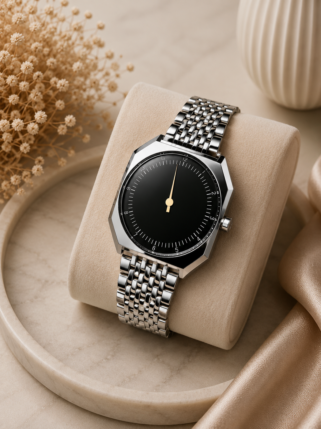 Moon Dream – Montre Homme Vintage Quartz | Design Rare, Bracelet Cuir ou Acier